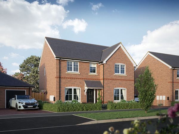 Front view of the Lancombe new build home at Birch View.
