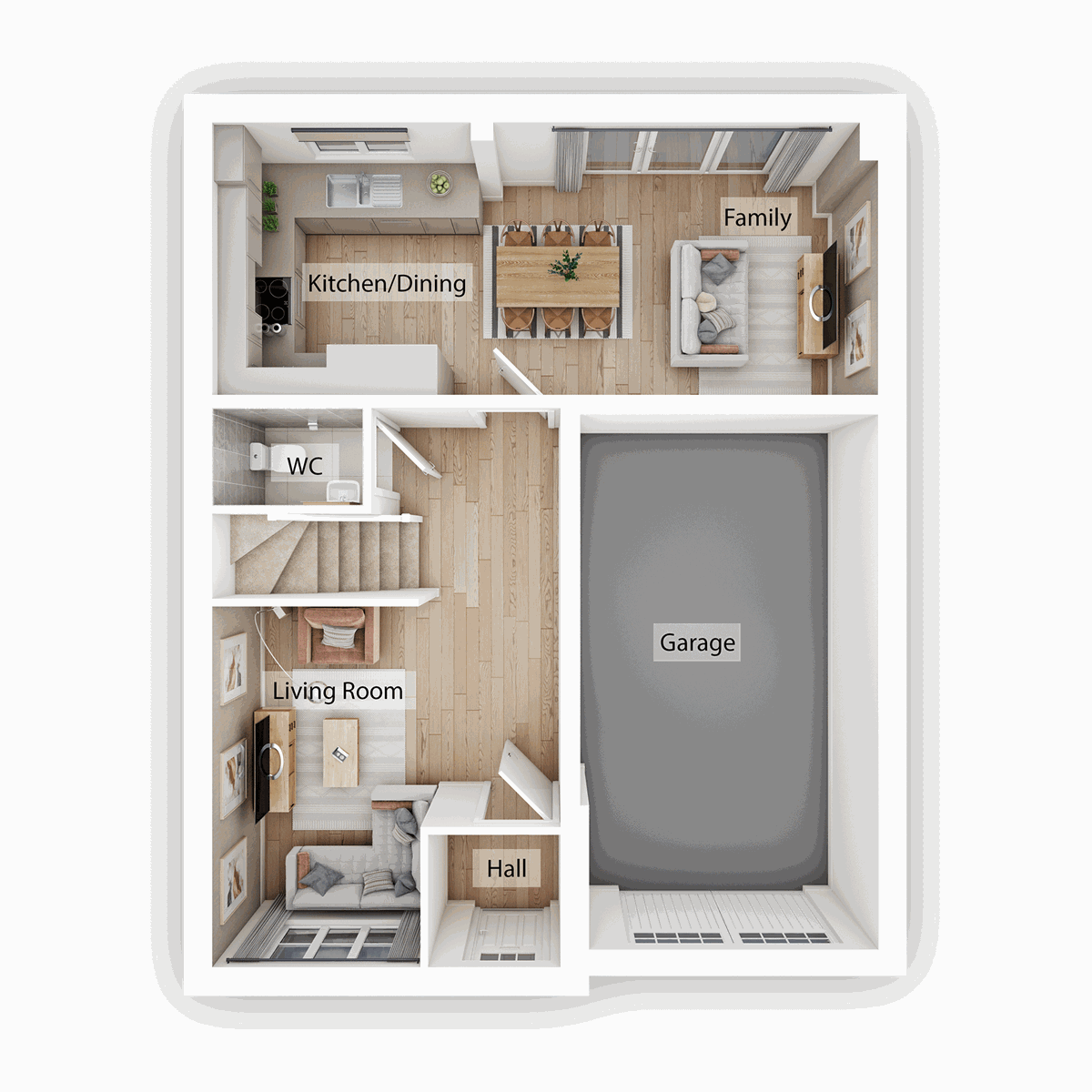 Ground Floor - 3D floor plan