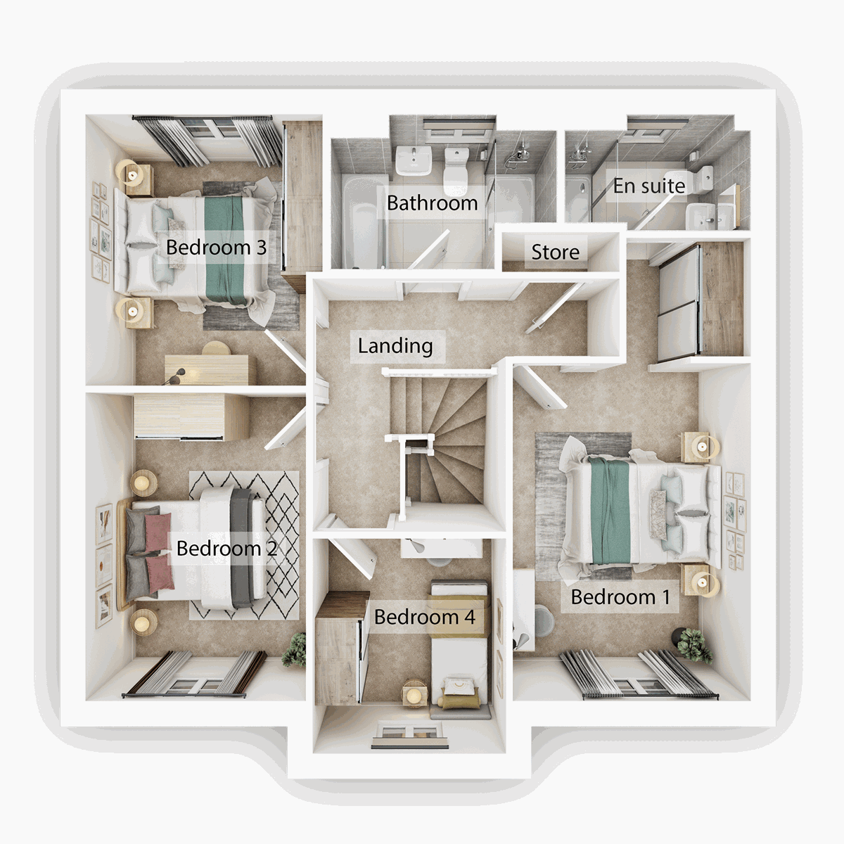 3D First Floor floor plan
