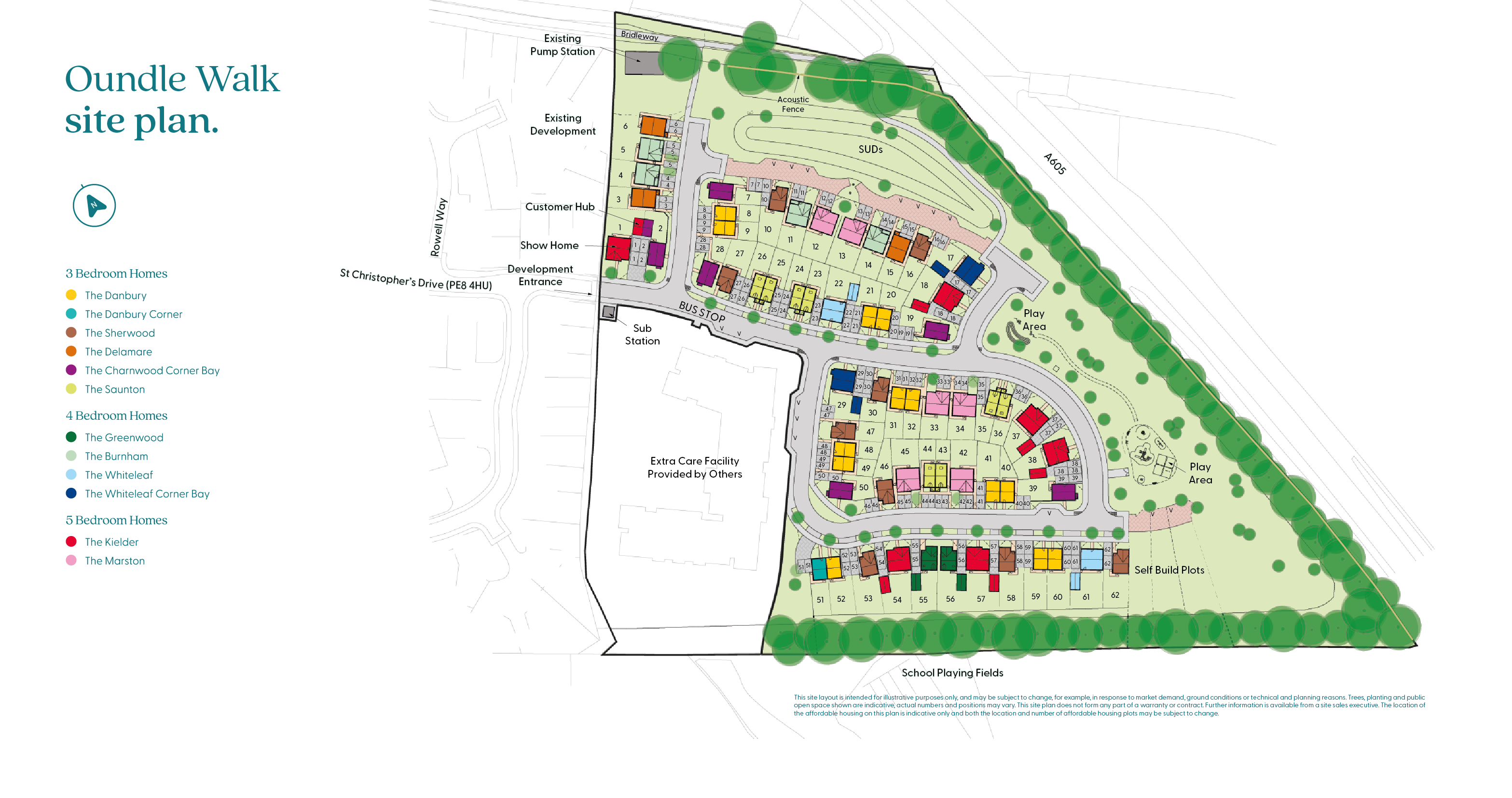 Oundle Walk site plan