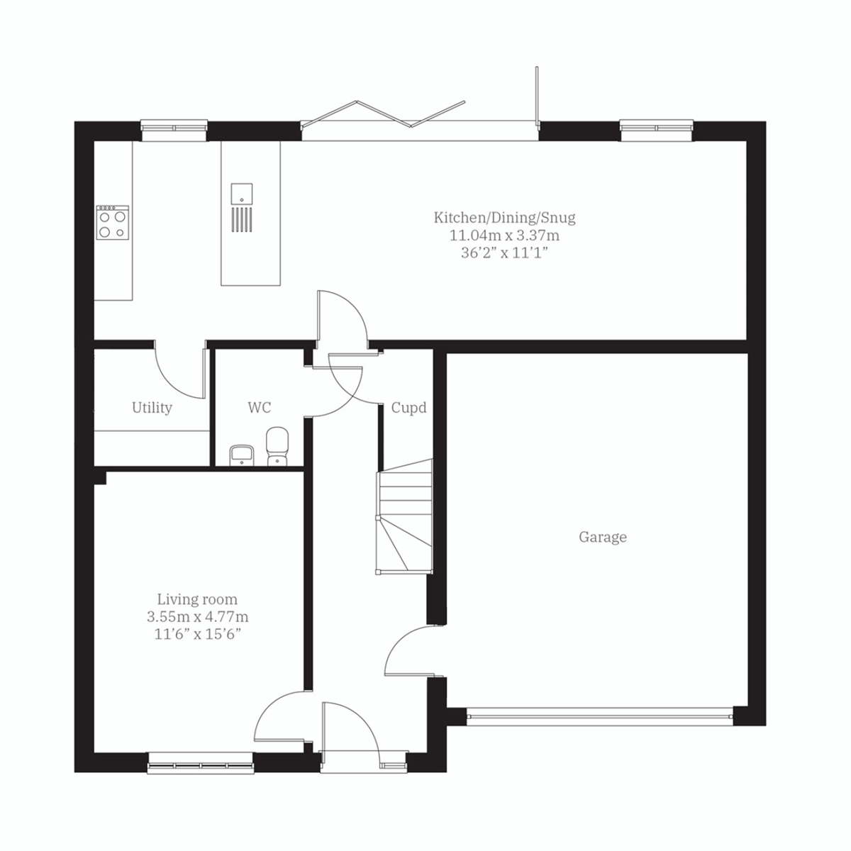 Walcott ground floor plan.