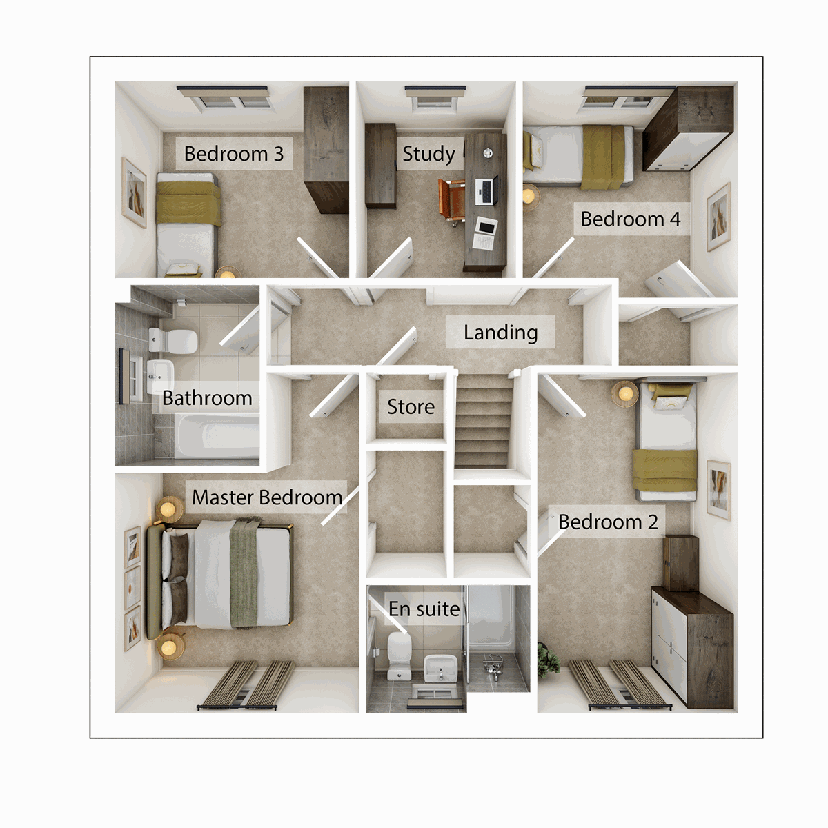 3D - First Floor floor plan