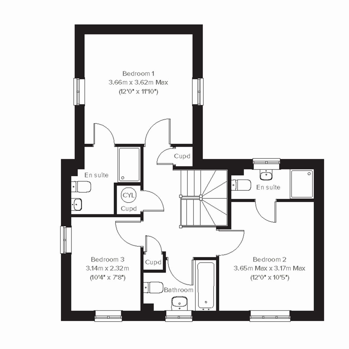 2D - First Floor floor plan