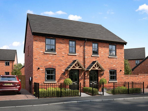 Front view of The Windle new build semi-detached home, Monarch Walk.