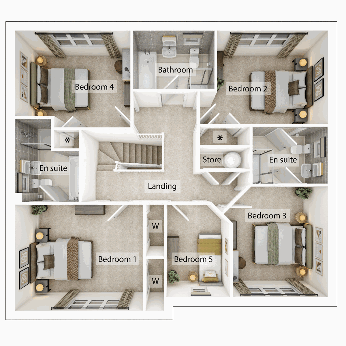 3D - First Floor floor plan