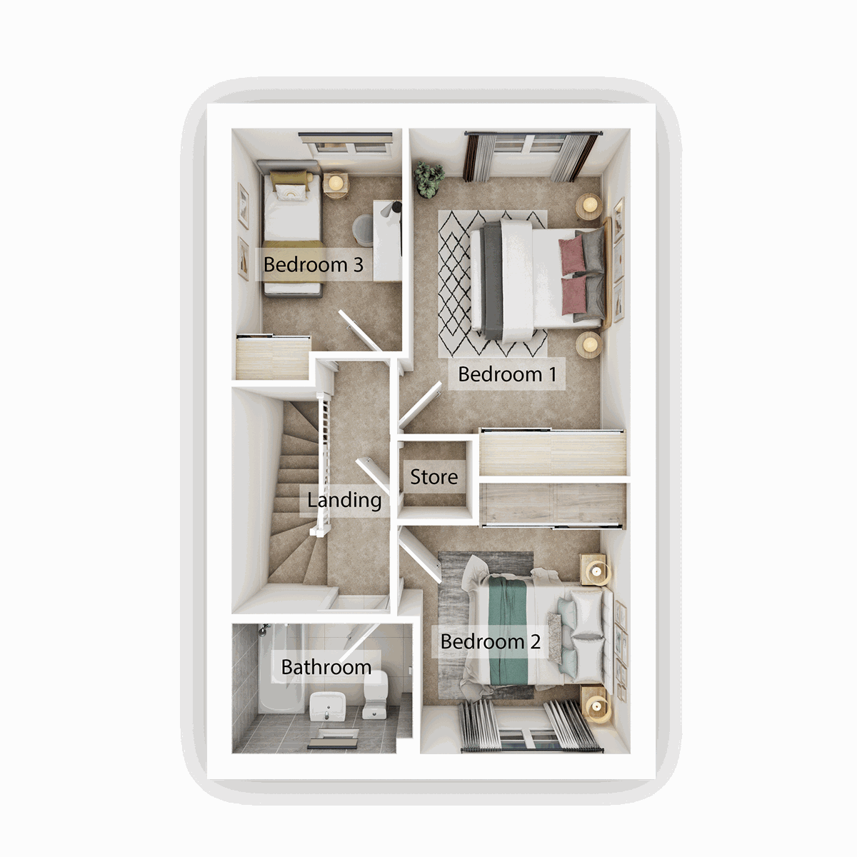 First Floor - 3D floor plan