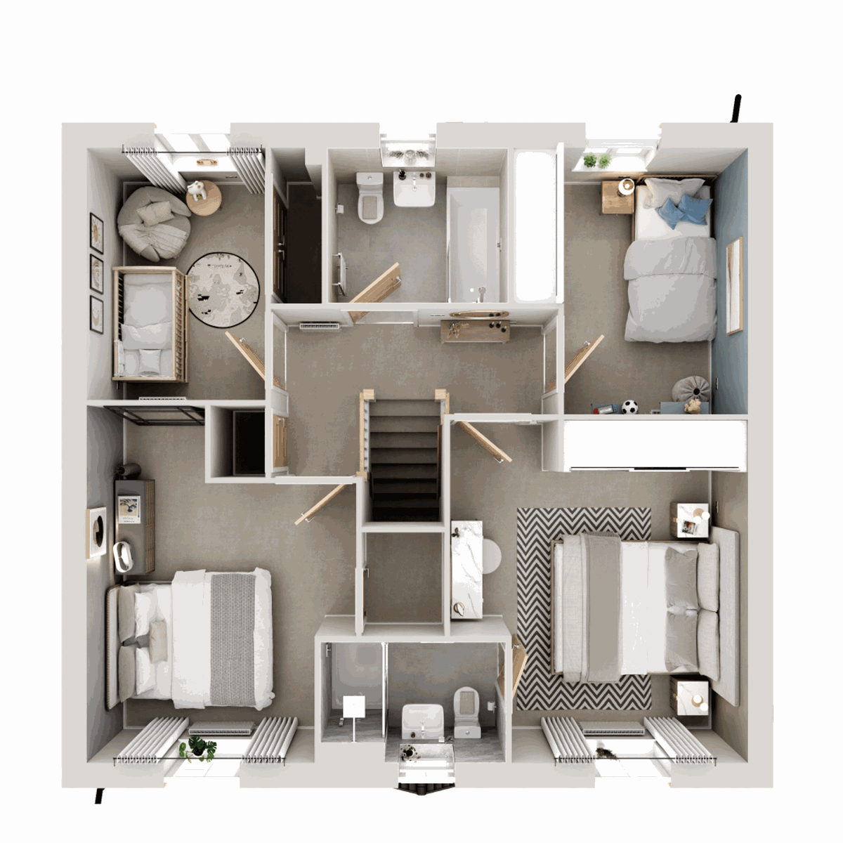 First Floor 3D floor plan