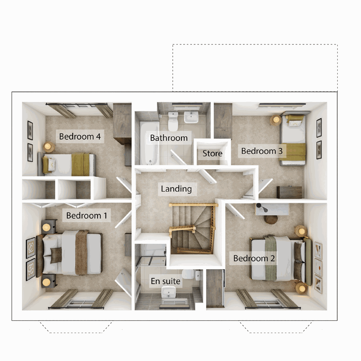 First Floor 3D floor plan