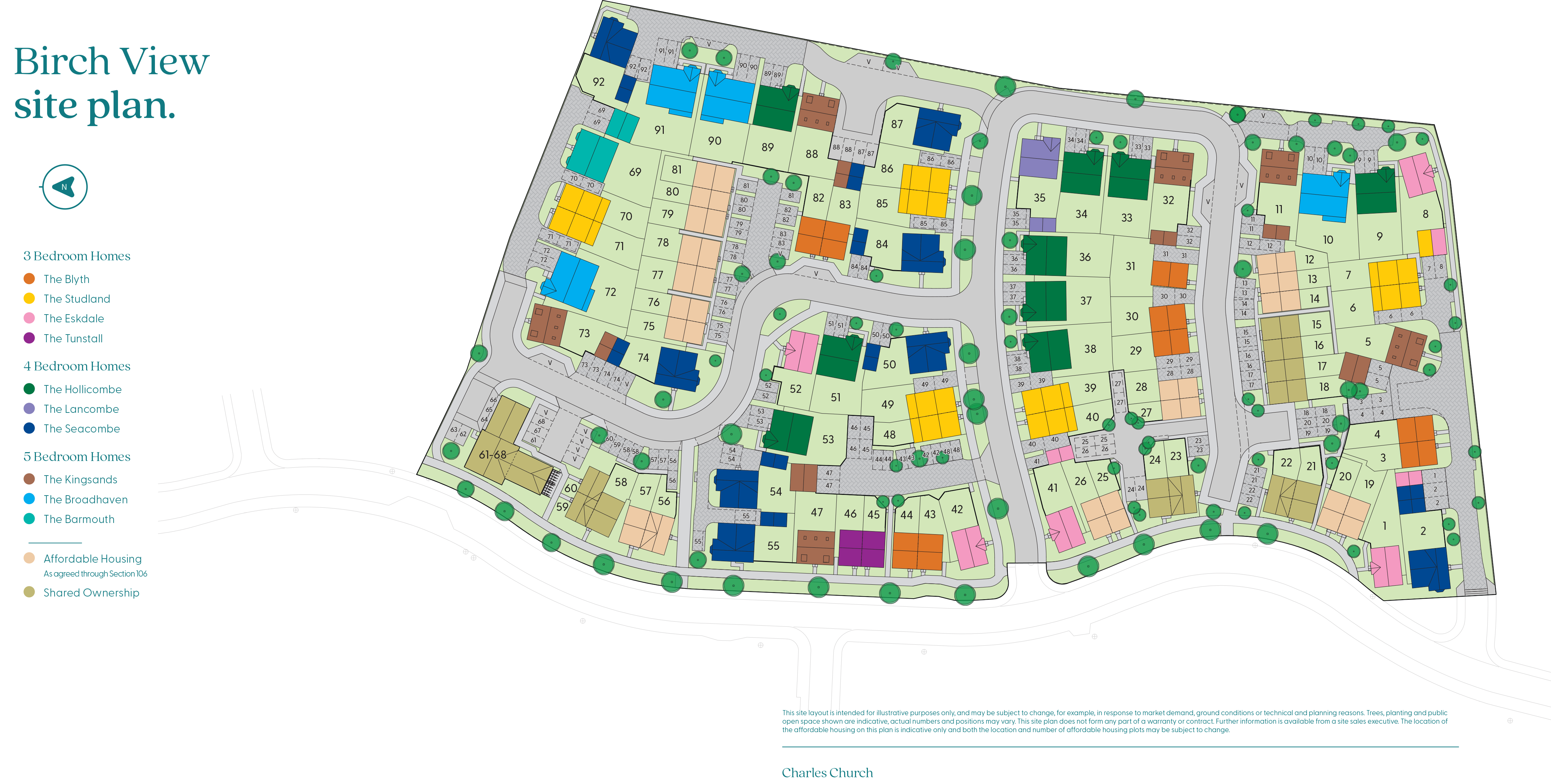 Site plan at Birch View