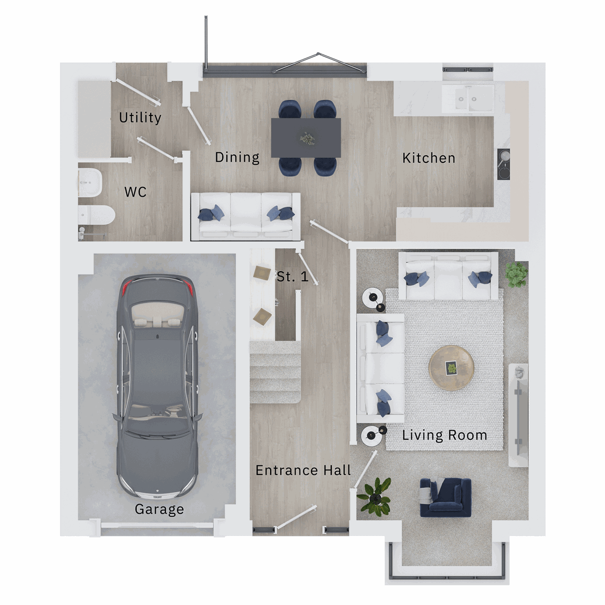 3D Ground Floor floor plan