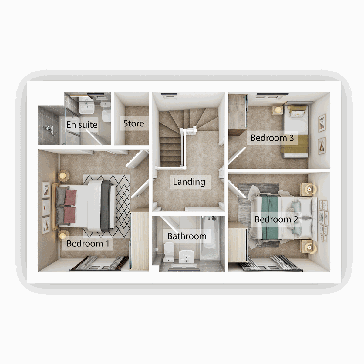 First Floor - 3D floor plan