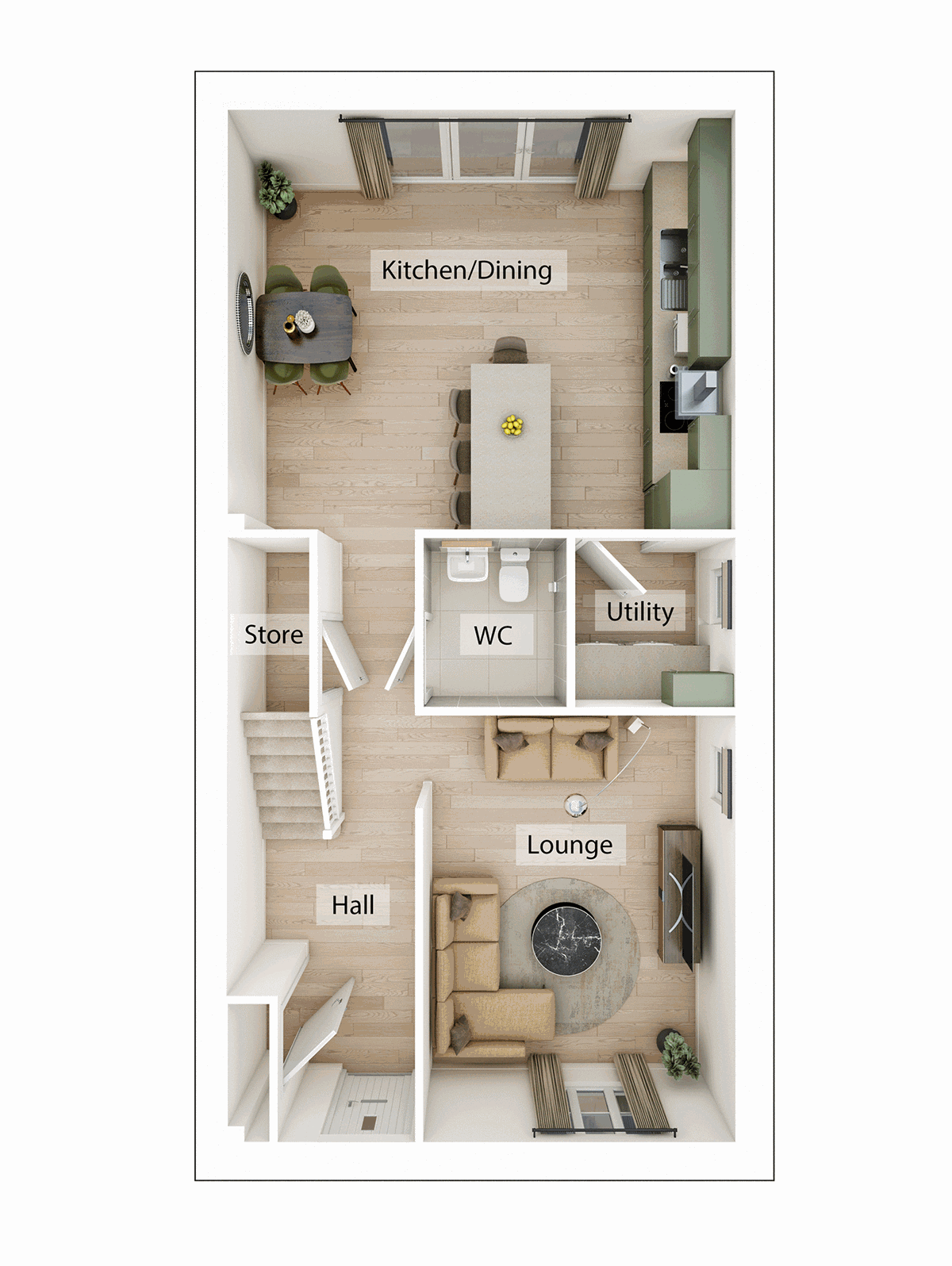 Ground Floor - 3D floor plan