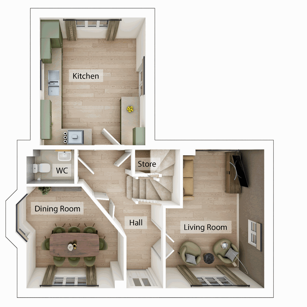 Ground Floor 3D floor plan