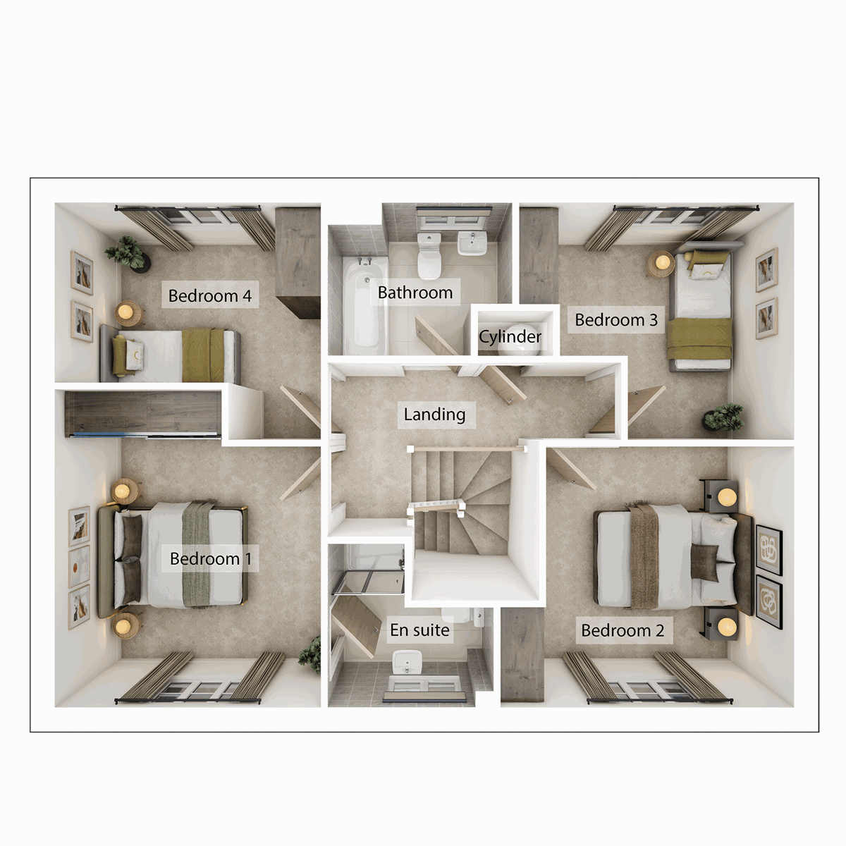 First Floor - 3D floor plan