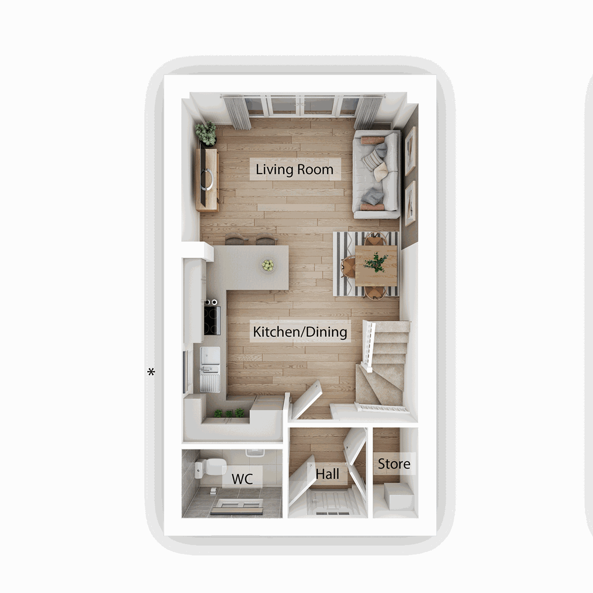 Ground Floor - 3D floor plan