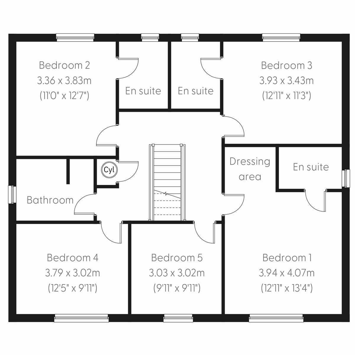 2D - First Floor floor plan