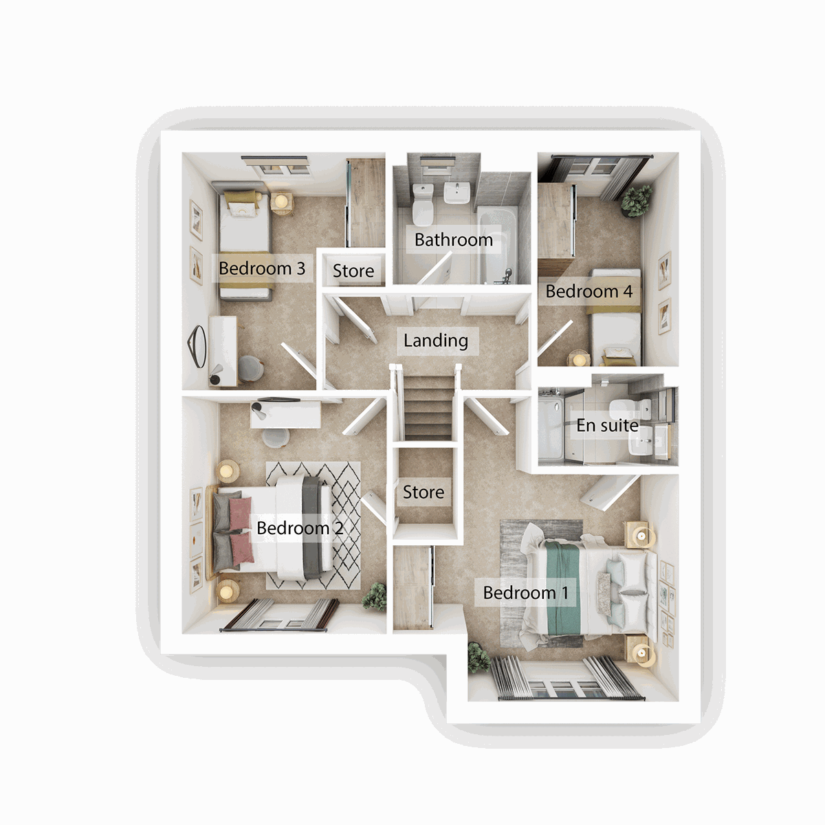 First Floor - 3D floor plan
