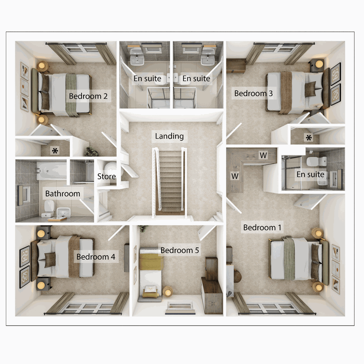 3D - First Floor floor plan
