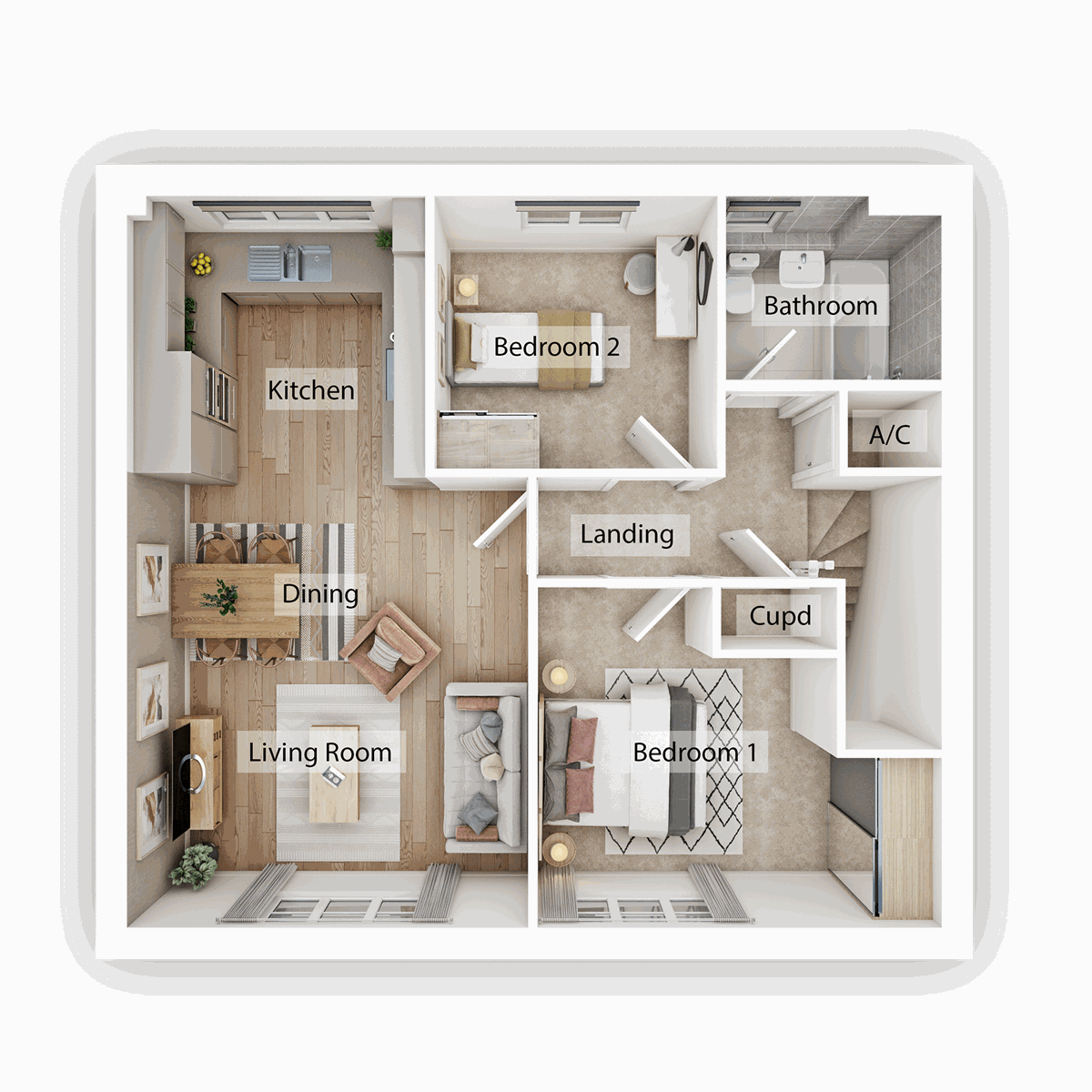 First Floor - 3D floor plan