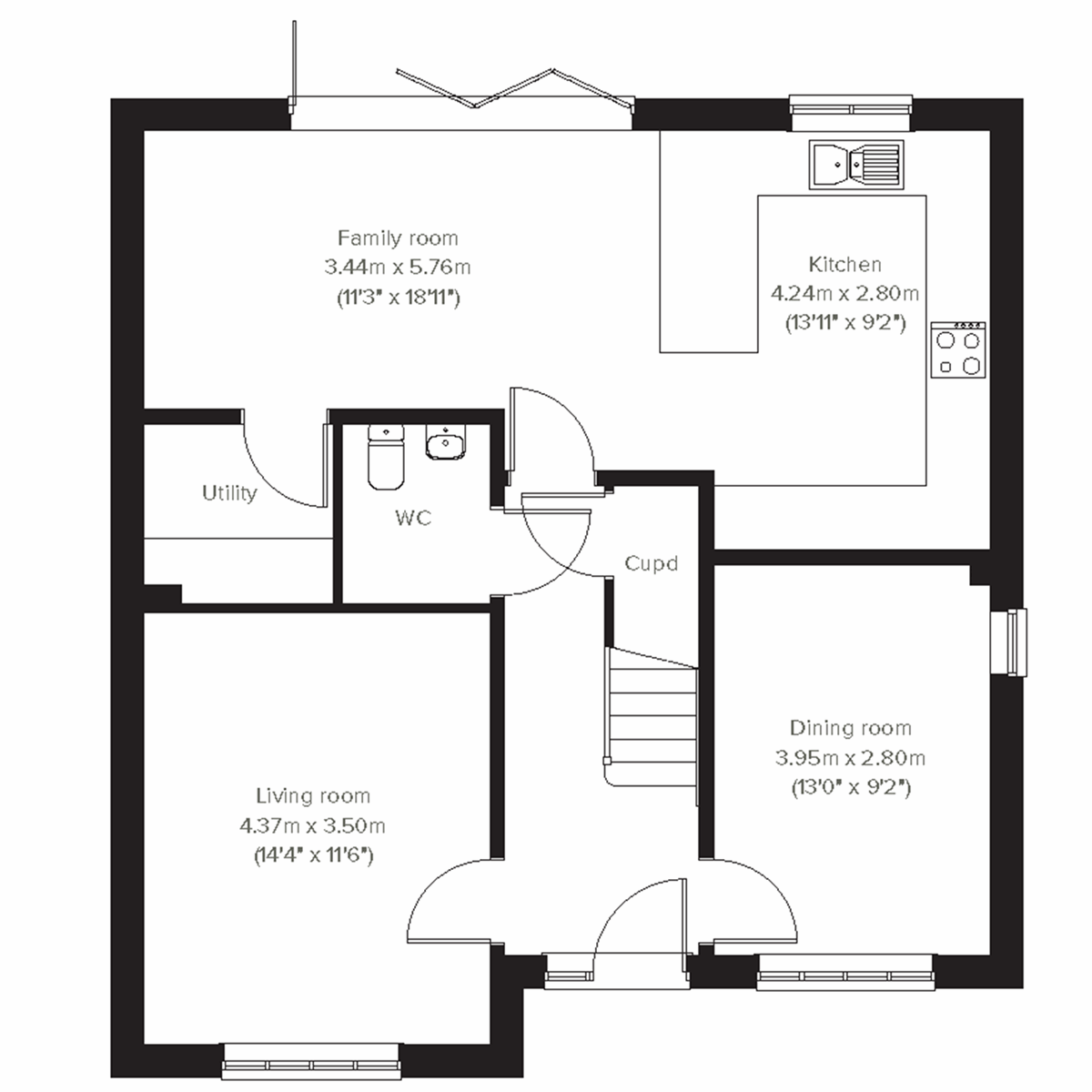 2D - Ground Floor floor plan