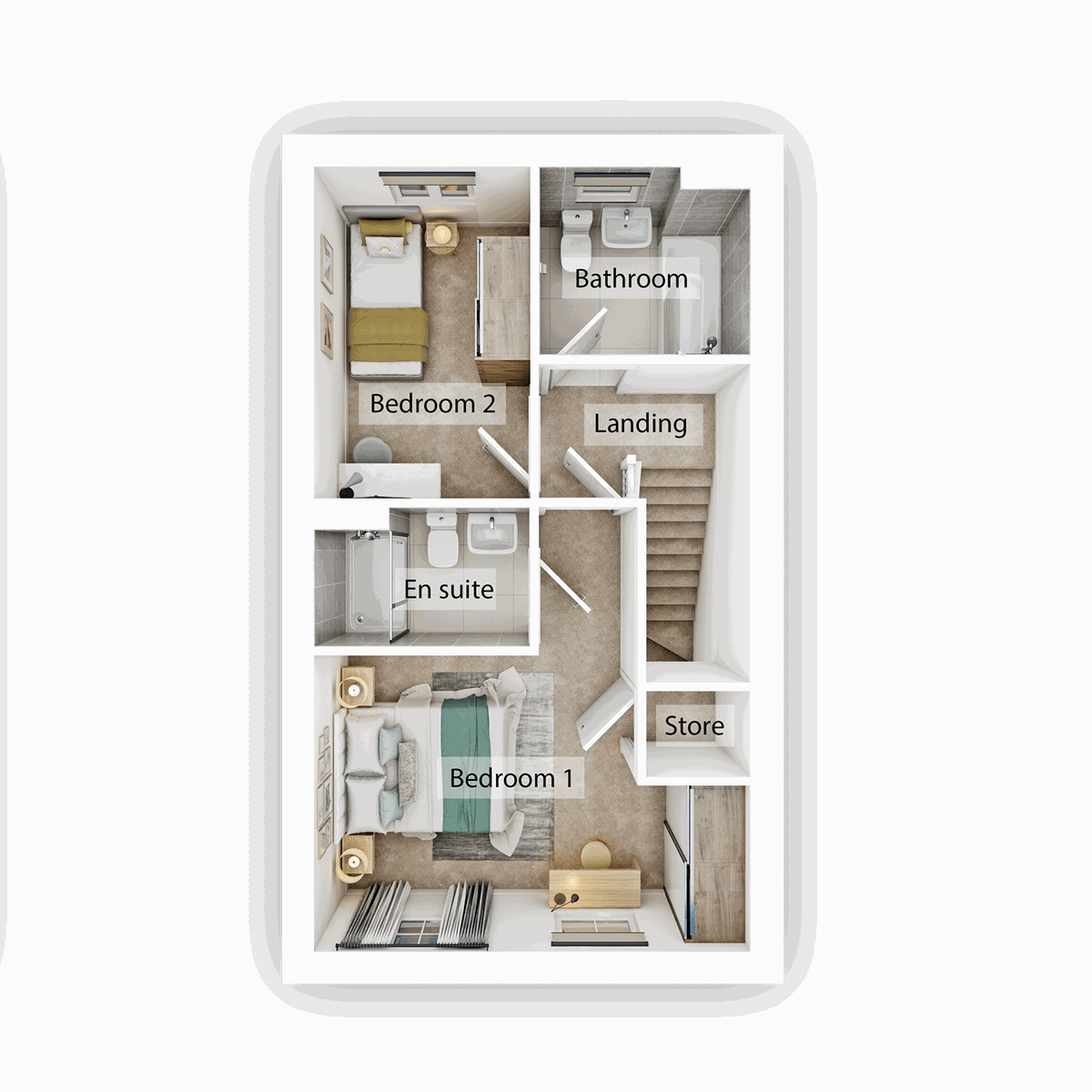First Floor - 3D floor plan