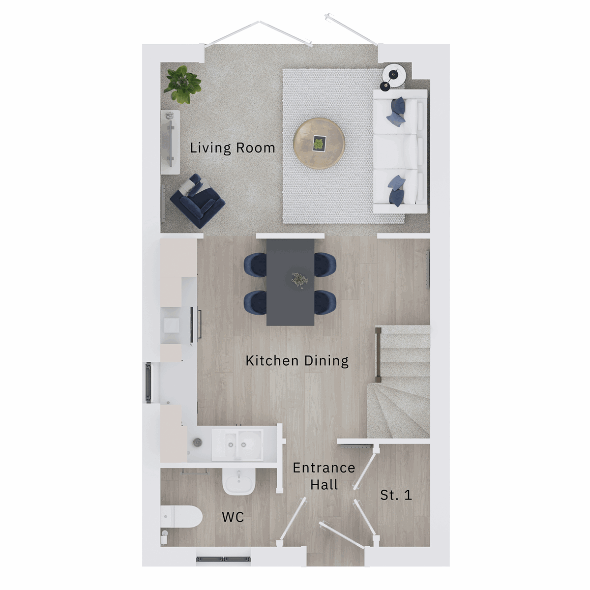 3D Ground Floor floor plan