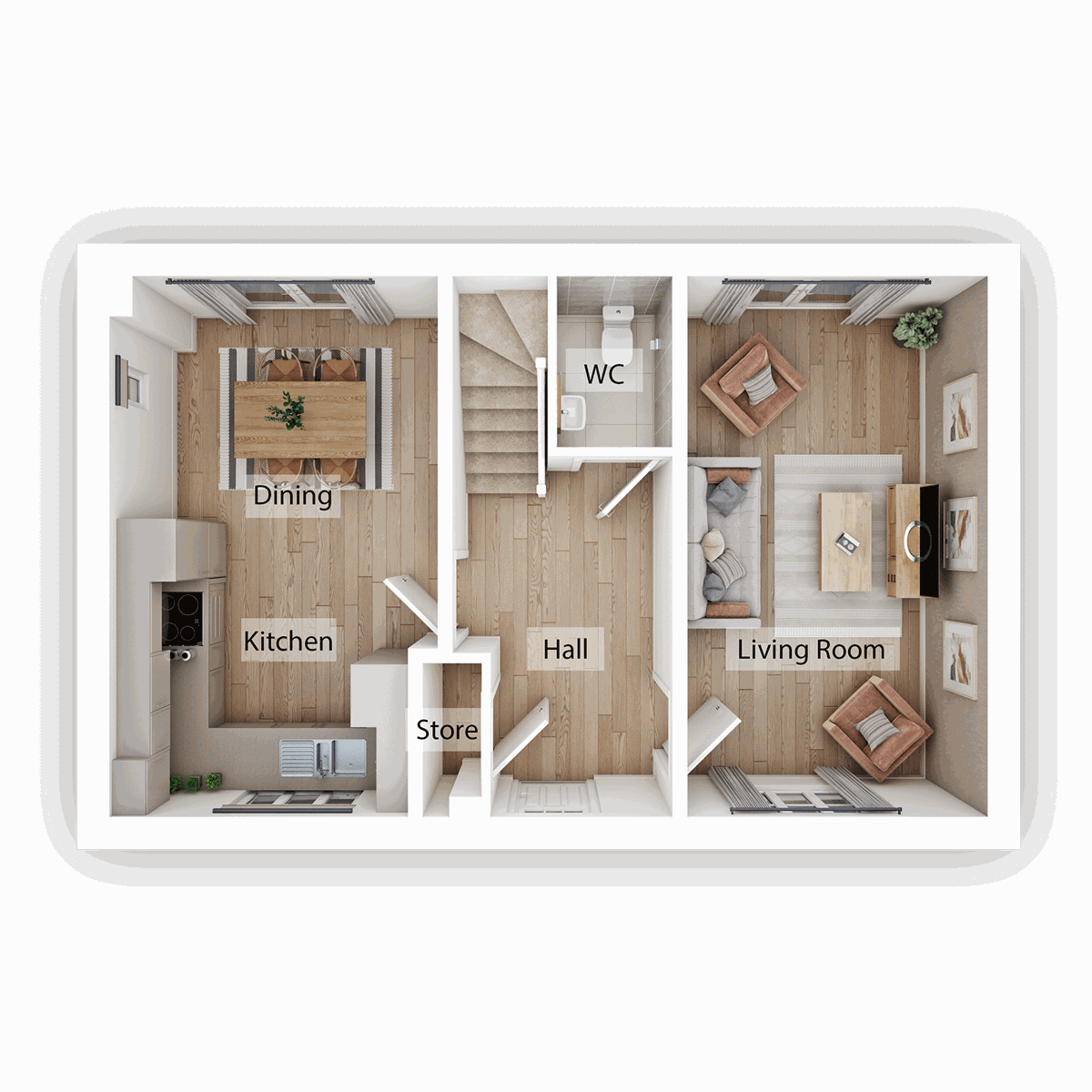 Ground Floor - 3D floor plan