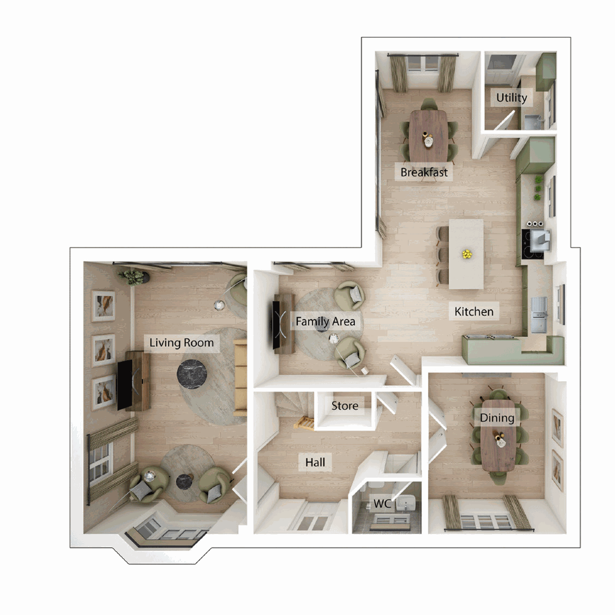 Ground Floor 3D floor plan