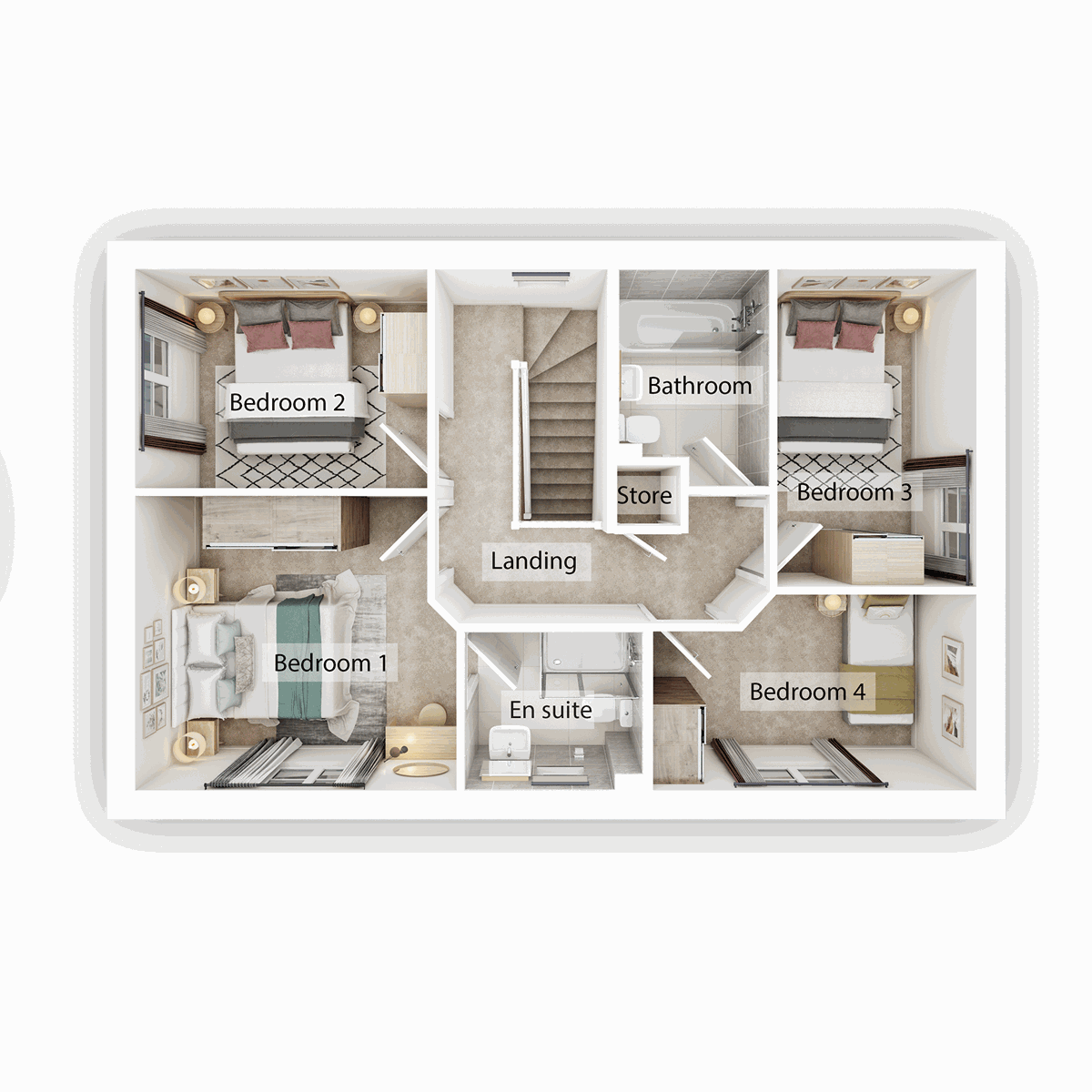 First Floor - 3D floor plan