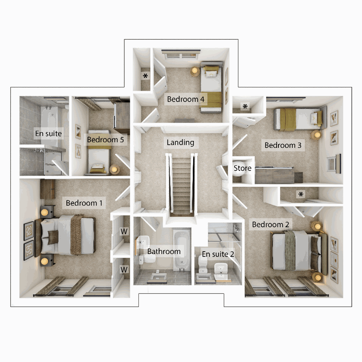 3D - First Floor floor plan