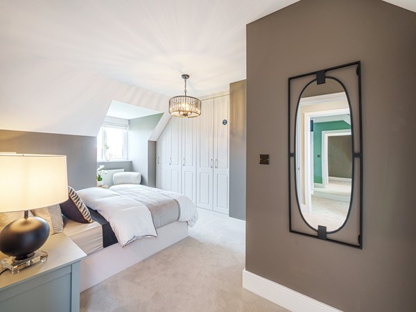 Bedroom in a Charles Church show home at Festival Park