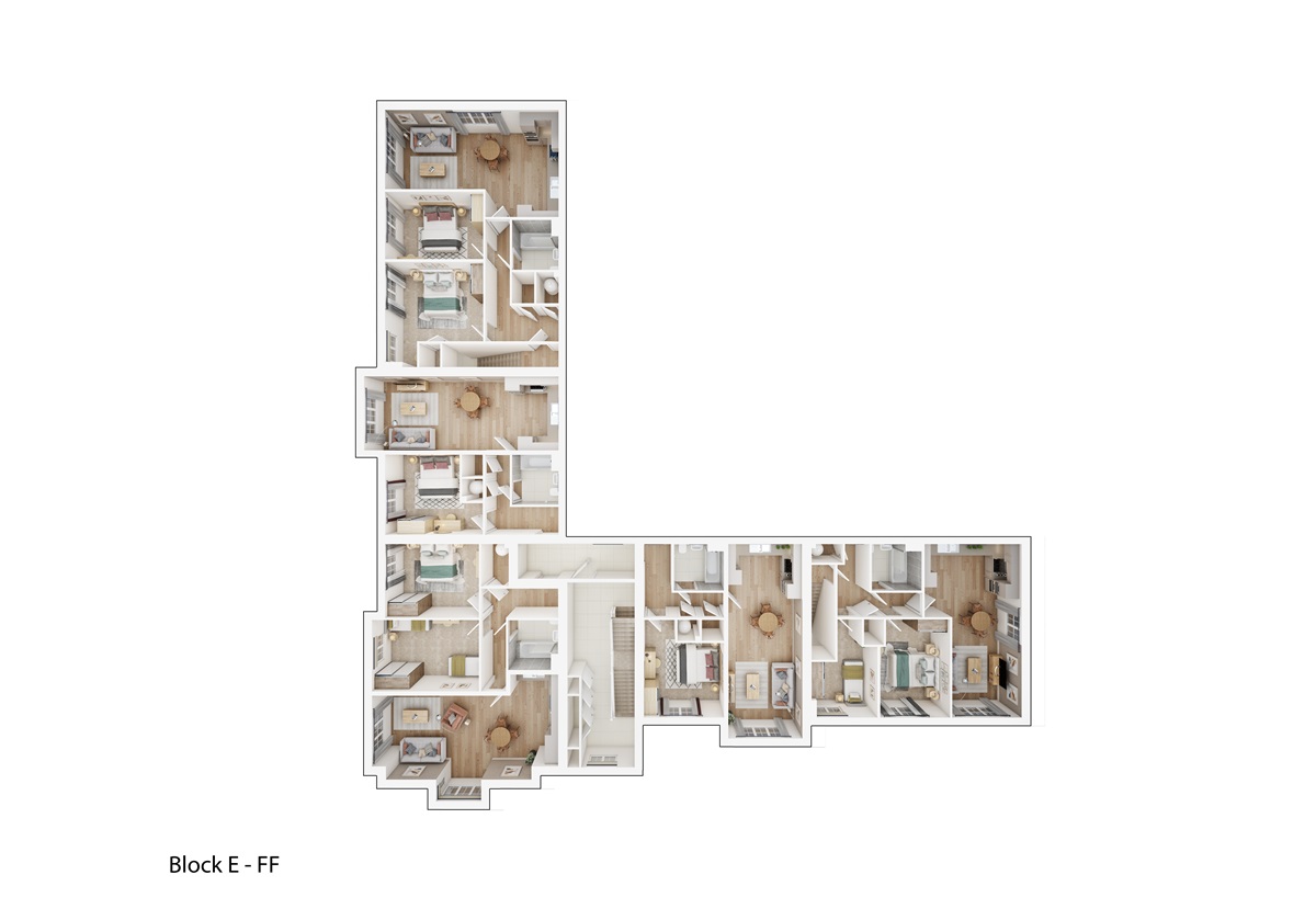 Block E - First Floor floor plan