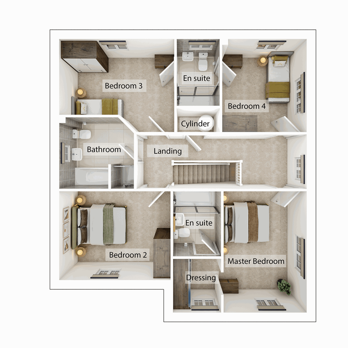 First Floor - 3D floor plan
