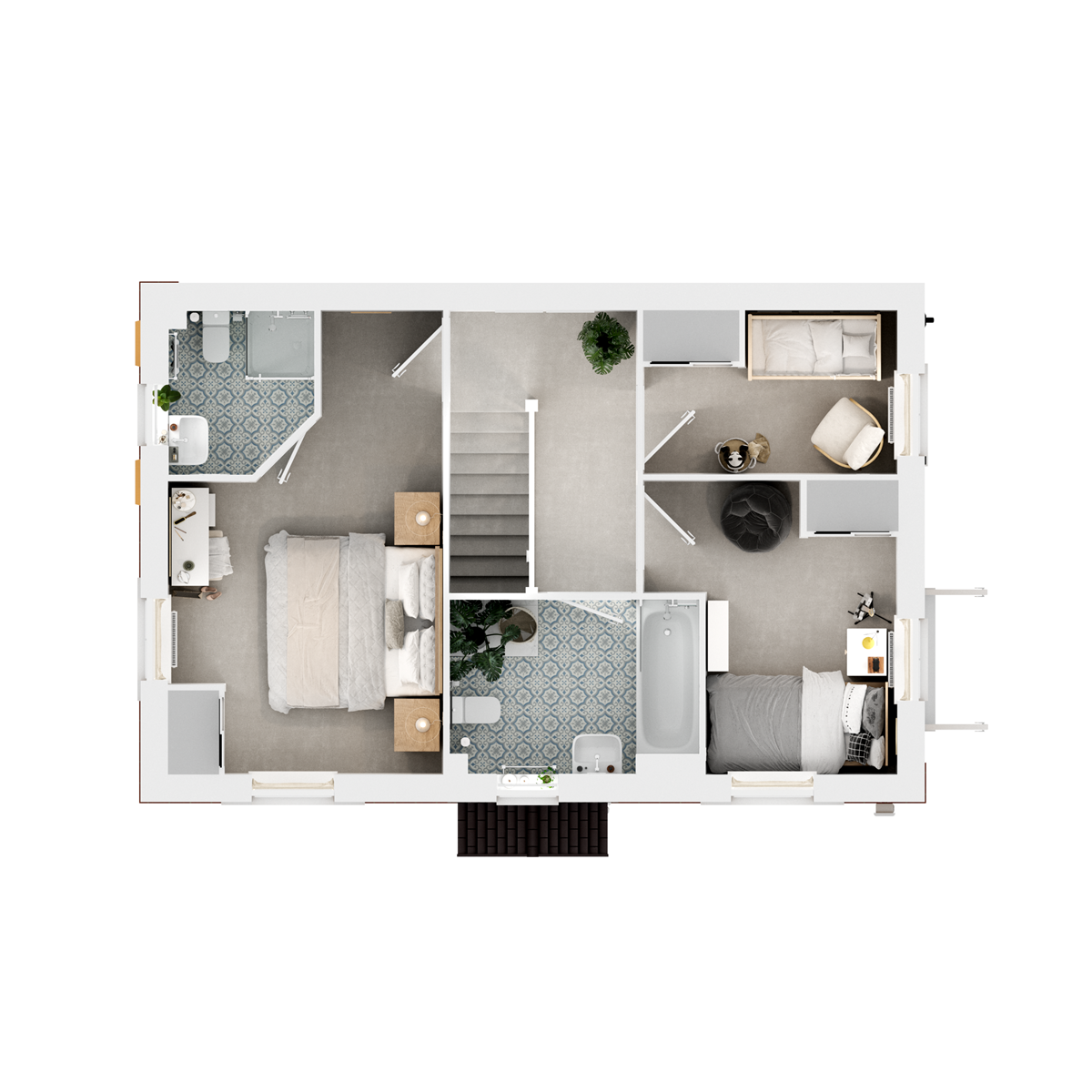 3D First floor  floor plan