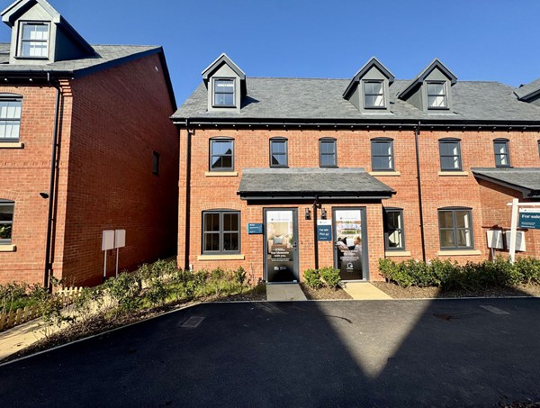 Front view of two new terraced homes at Ridge Walk’s Westwood street scene.