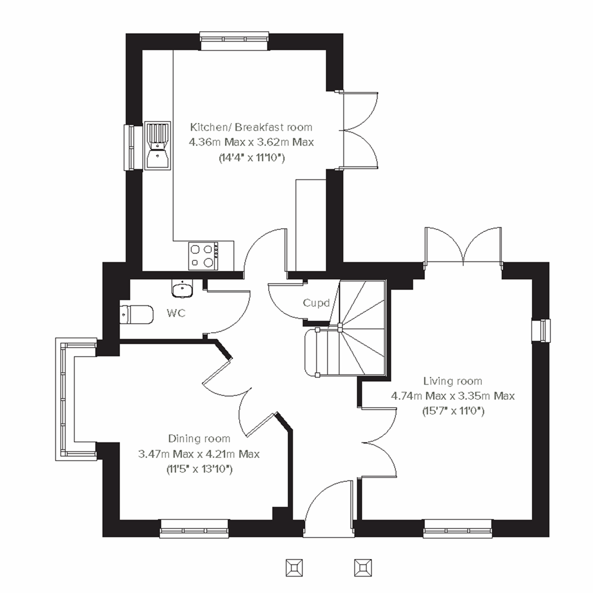 2D - Ground Floor floor plan