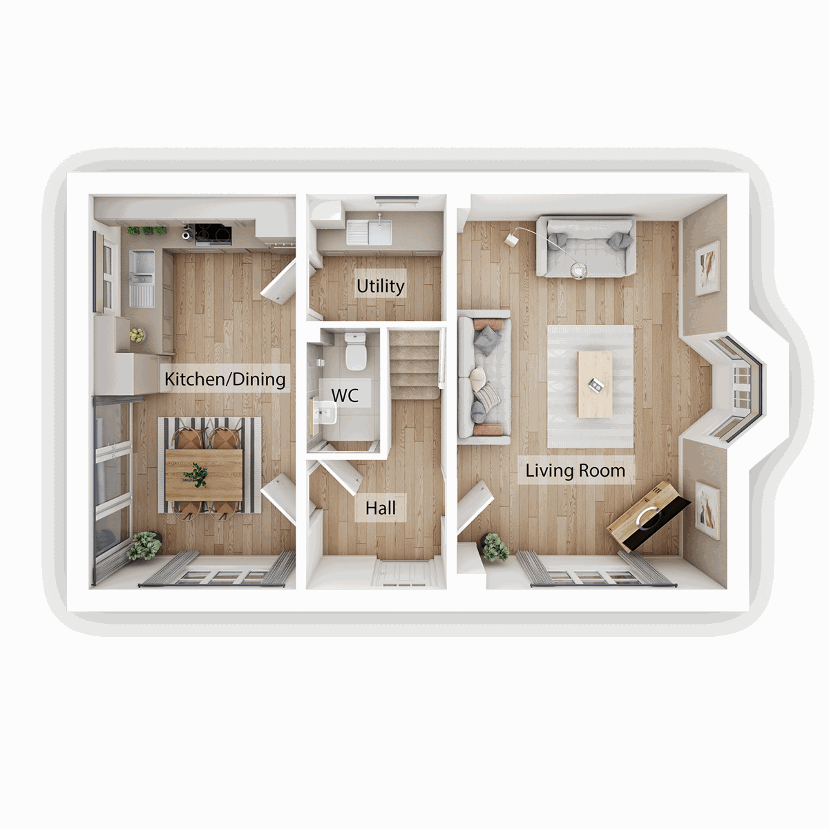 Ground Floor - 3D floor plan