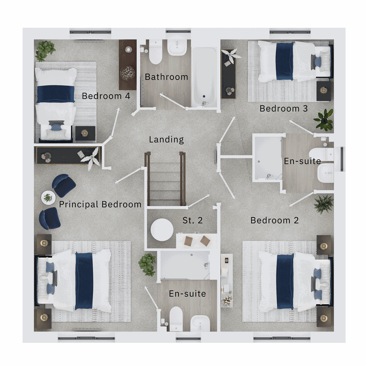 3D First Floor floor plan