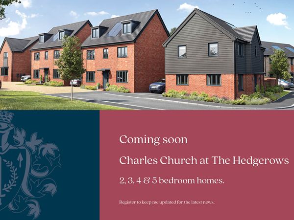 carousel coming soon banner charles church at the hedgerows street scene