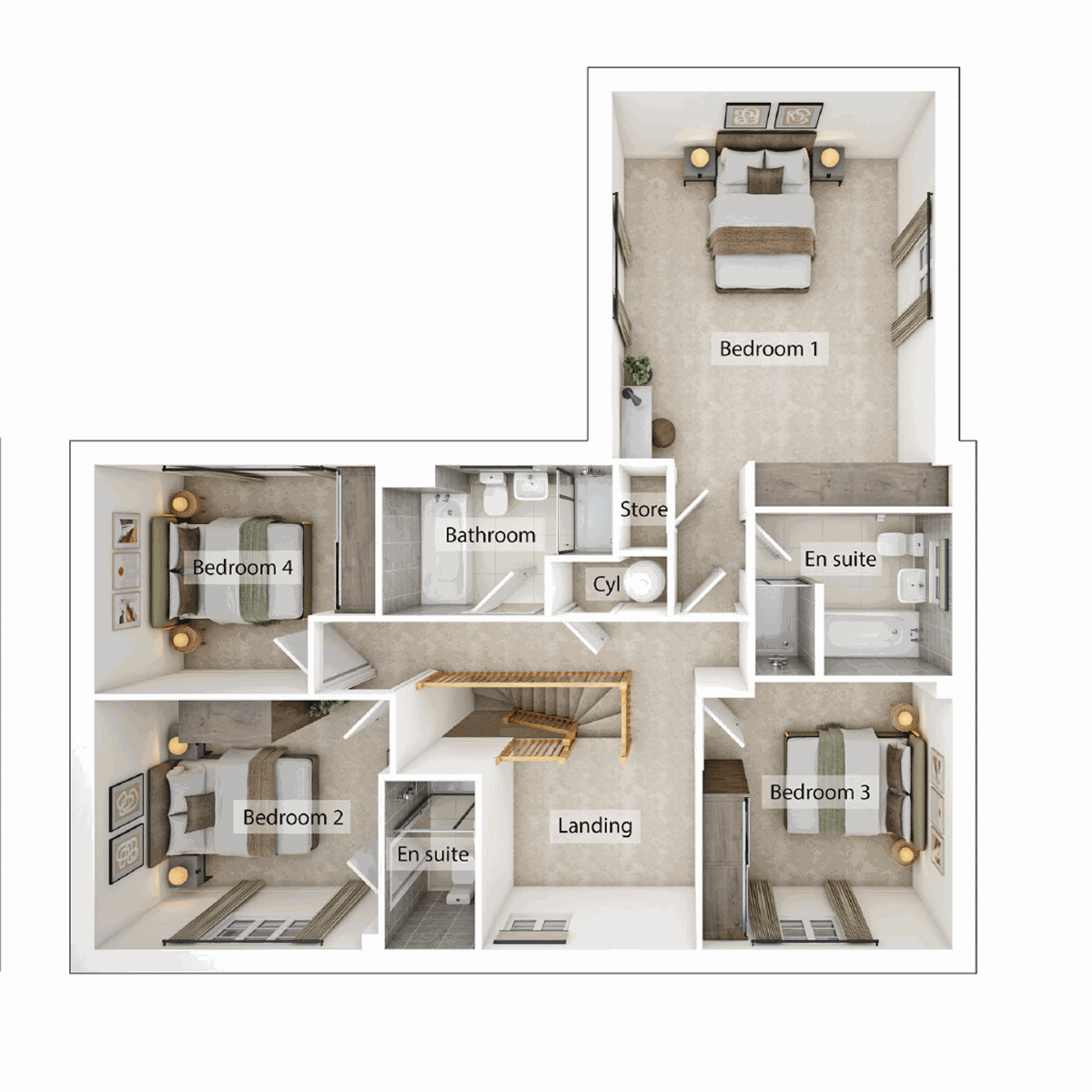 First Floor 3D floor plan