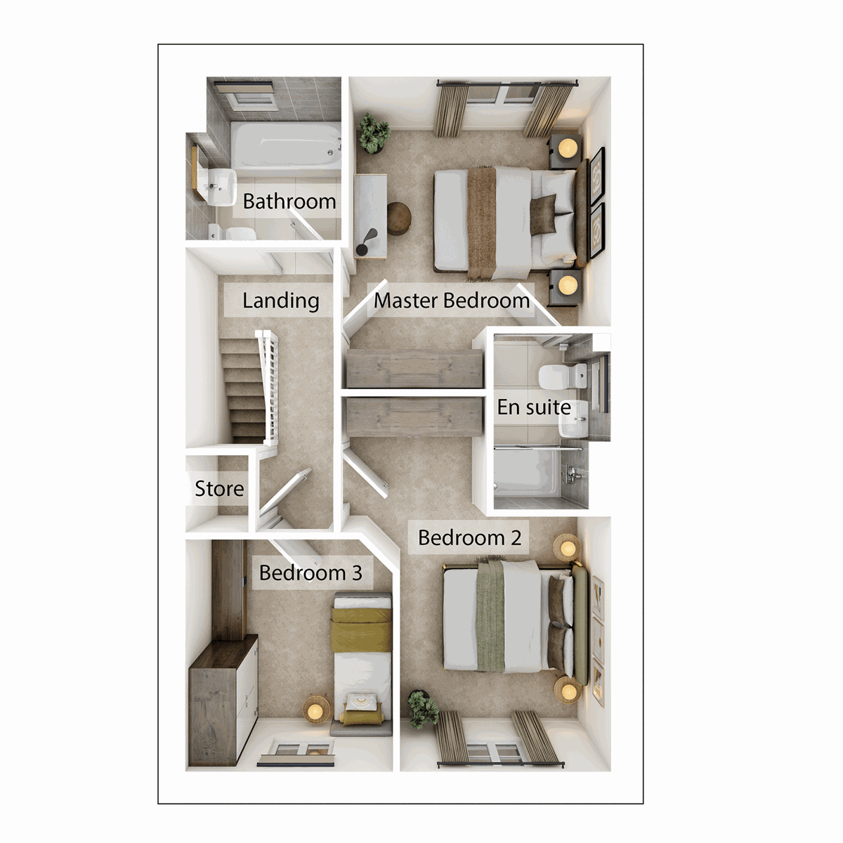 First Floor - 3D floor plan