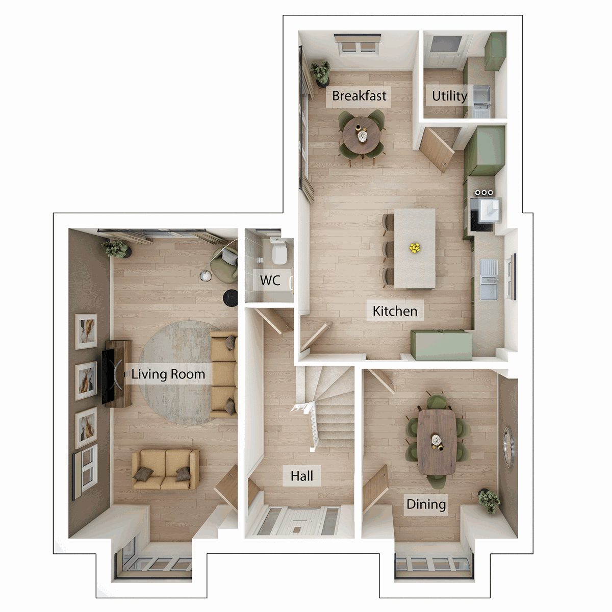 Ground Floor - 3D floor plan
