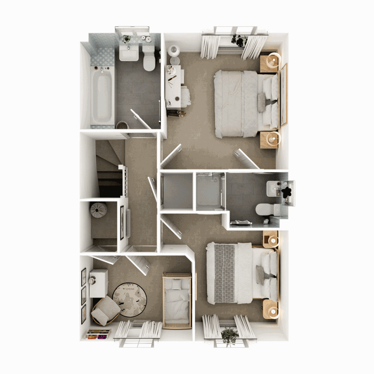 First Floor 3D floor plan