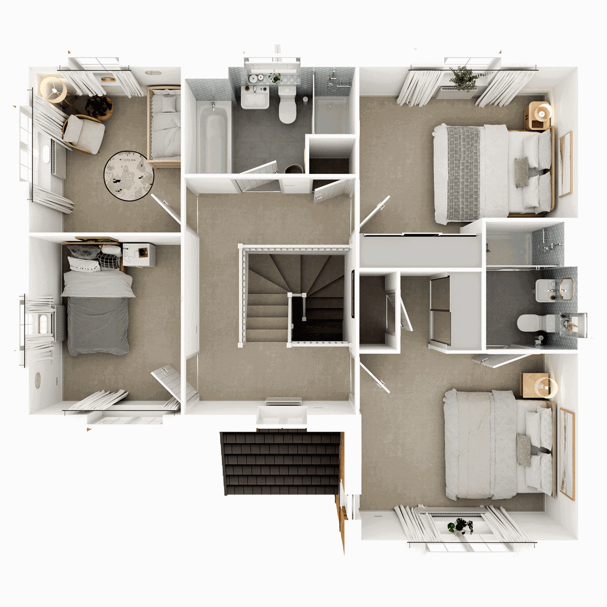 First Floor 3D floor plan