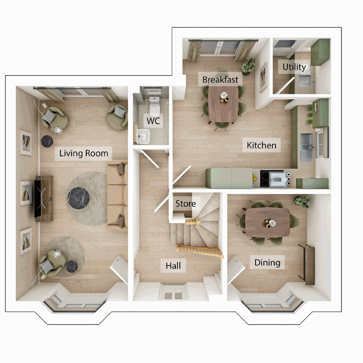 Ground Floor 3D floor plan