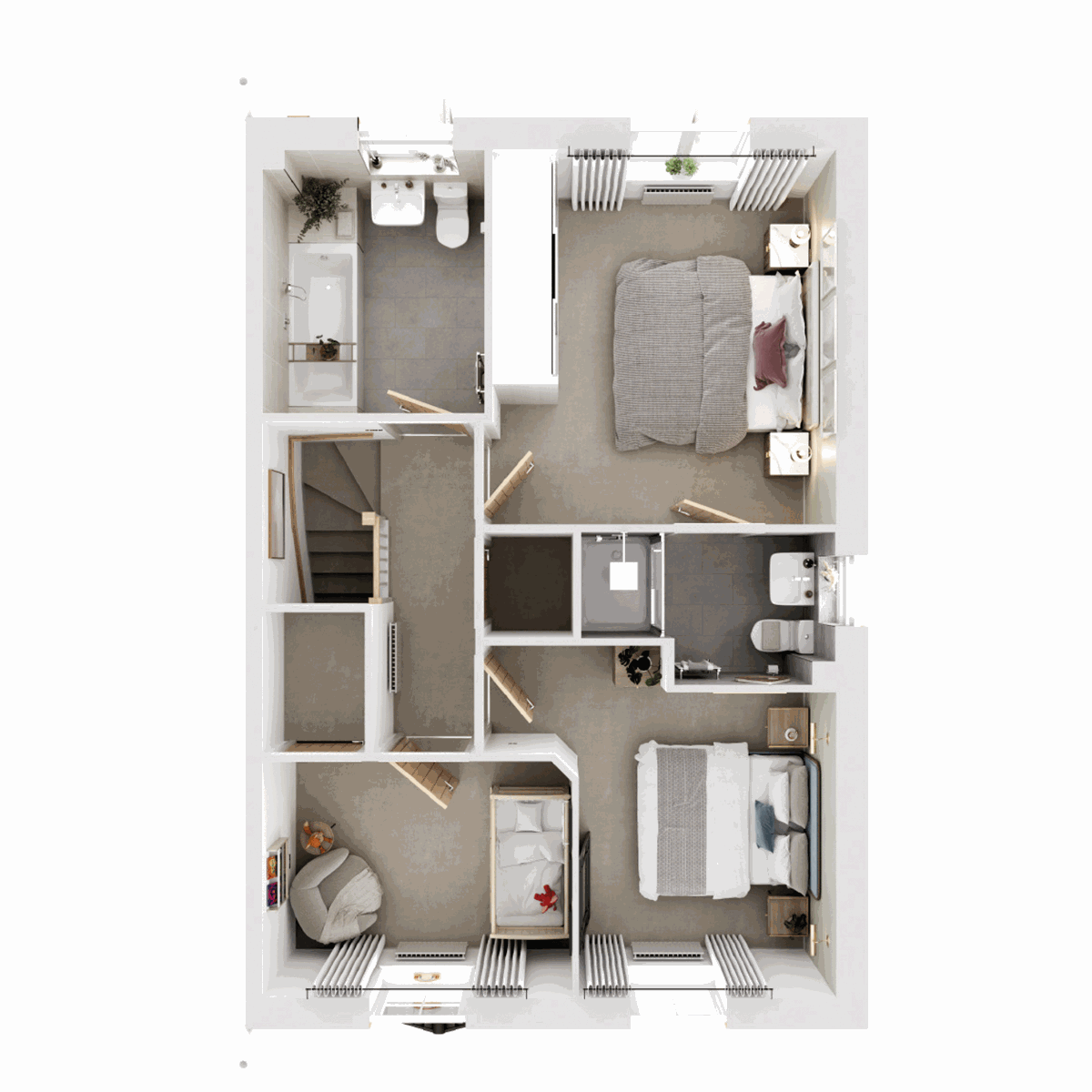 First Floor 3D floor plan