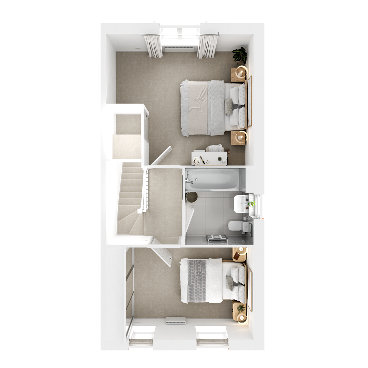 3D - First floor  floor plan