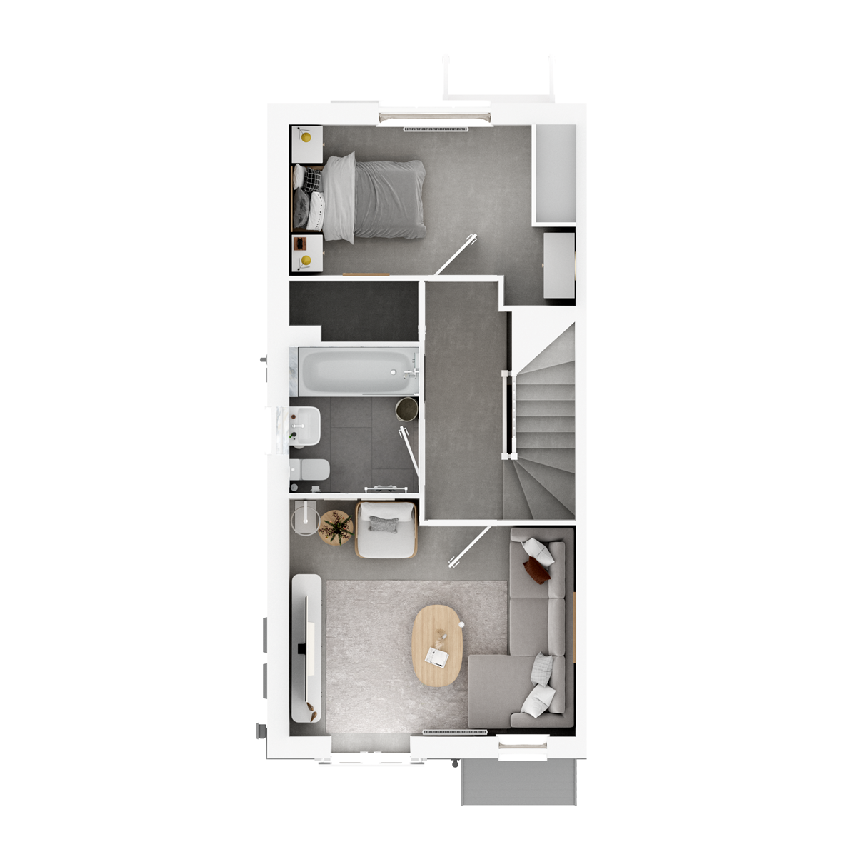 3D - First floor  floor plan