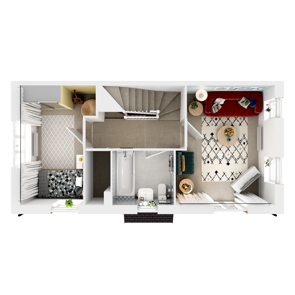 3D - First floor floor plan